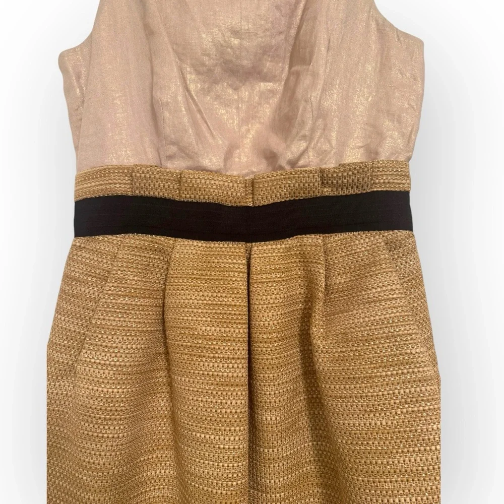 DOLCE & GABBANA Vintage Gold Metallic Dress, Size 44 IT (8 US) - Picture 8 of 16